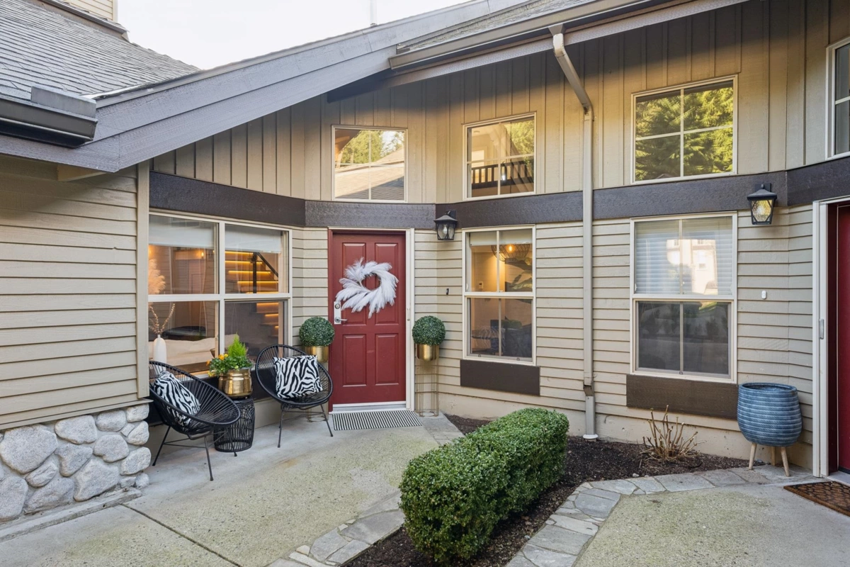Aerial View of 5 1550 Larkhall Crescent, North Vancouver, BC