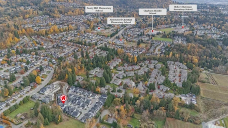 Aerial View of 11 4217 Old Clayburn Road, Abbotsford, BC
