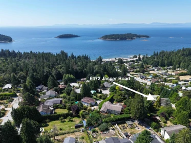 Aerial View of 6472 Jasper Road, Sechelt, BC
