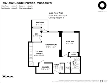 Outdoor Deck Photo of 1507 602 Citadel Parade, Vancouver, BC