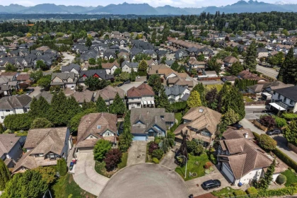 Aerial View of 18361 66 Avenue, Surrey, BC