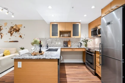 Kitchen Island Photo of 413 135 E 17 Street, North Vancouver, BC