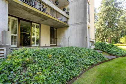 Outdoor Deck Photo of 101 4105 Imperial Street, Burnaby, BC