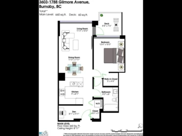 Kitchen Photo of 3603 1788 Gilmore Avenue, Burnaby, BC