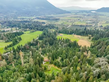 Aerial View of 12241 Stave Lake Road, Mission, BC