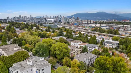 Aerial View of 206 853 E 7 Avenue, Vancouver, BC