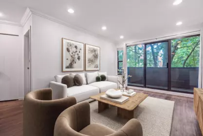 Living Room Photo of 206 853 E 7 Avenue, Vancouver, BC
