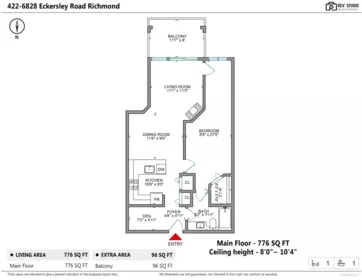Basement Recreation Room Photo of 422 6828 Eckersley Road, Richmond, BC