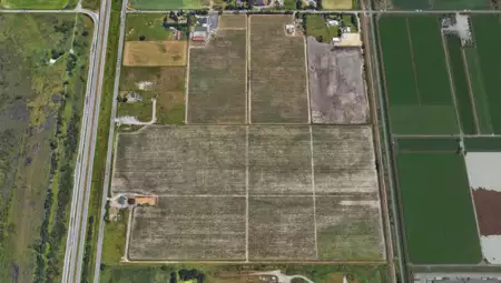 Aerial View of 8442 Ladner Trunk Road, Delta, BC