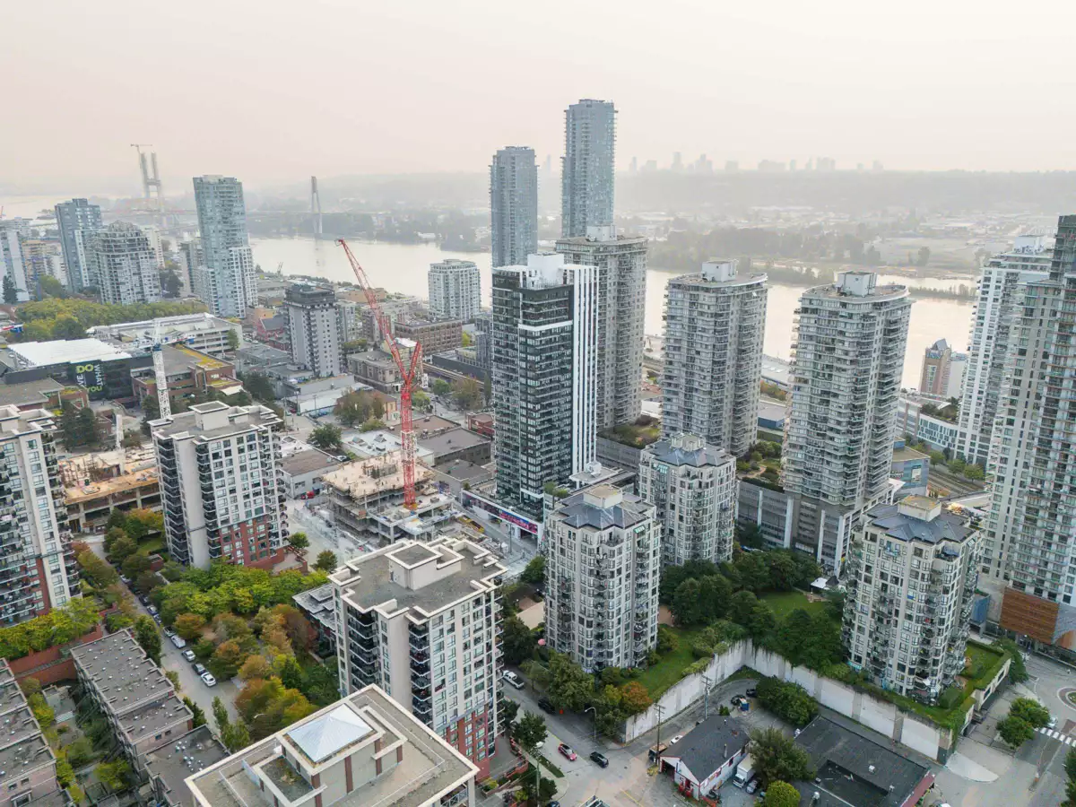 Aerial View of 2901 823 Carnarvon Street, New Westminster, BC