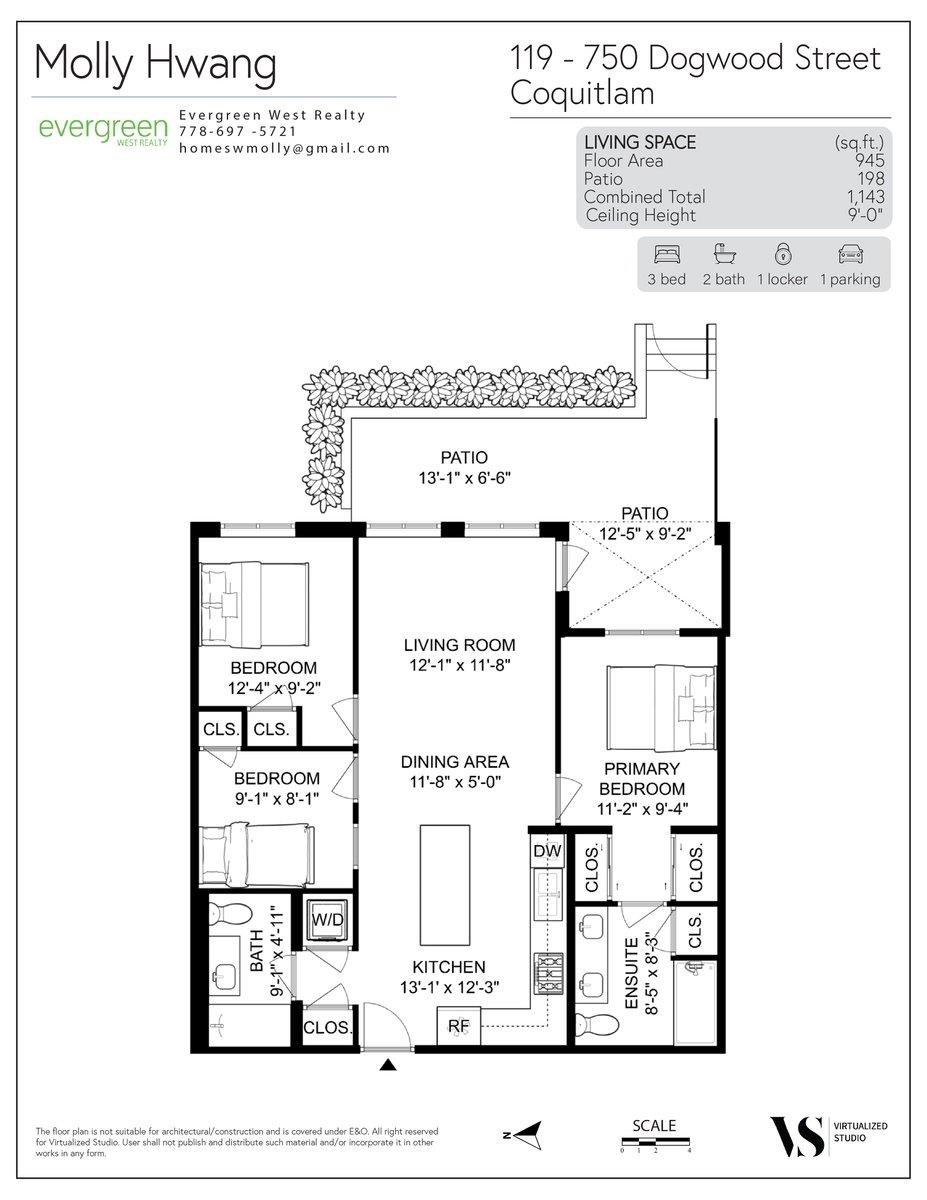 Exterior Rear Photo of 119 750 Dogwood Street, Coquitlam, BC