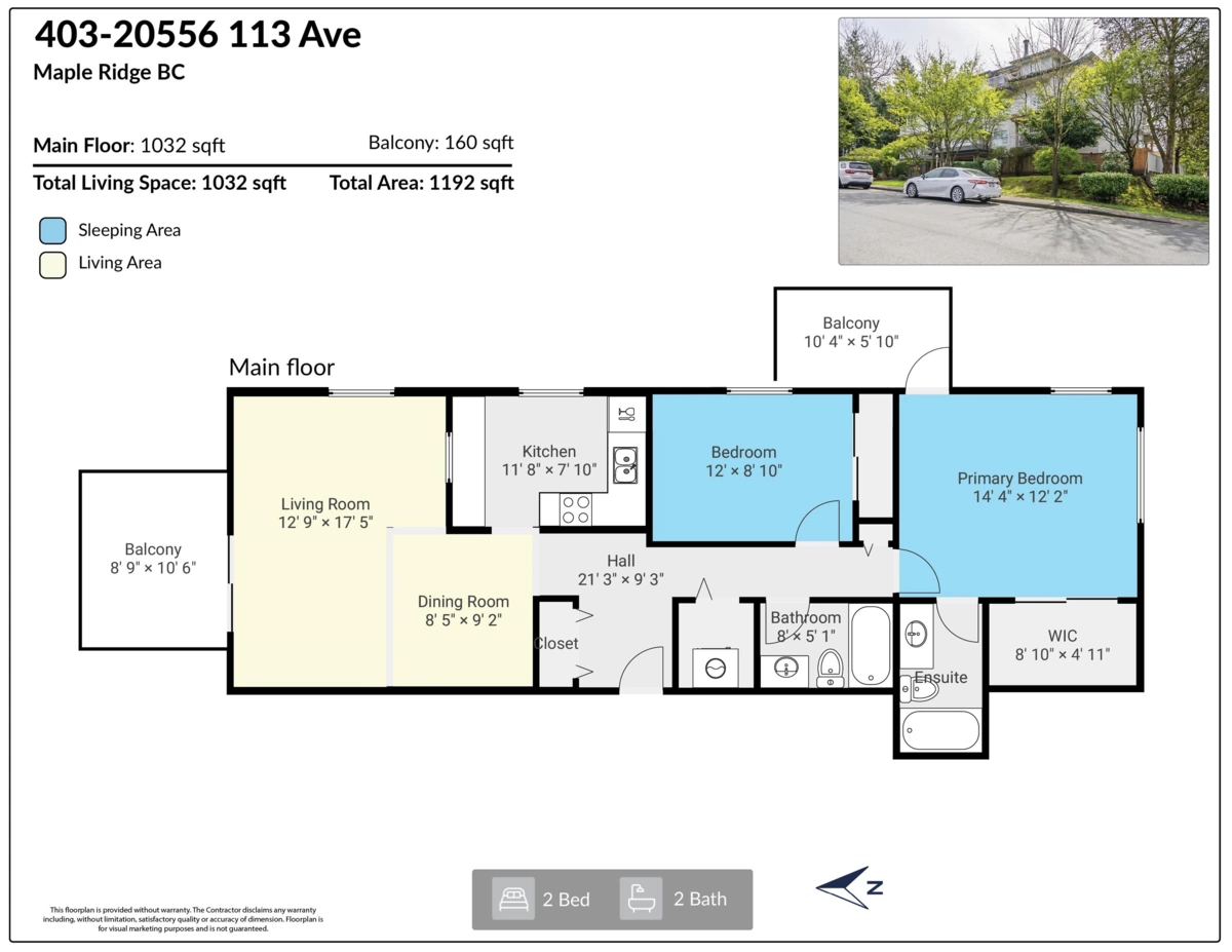 Front Yard Photo of 403 20556 113 Avenue, Maple Ridge, BC