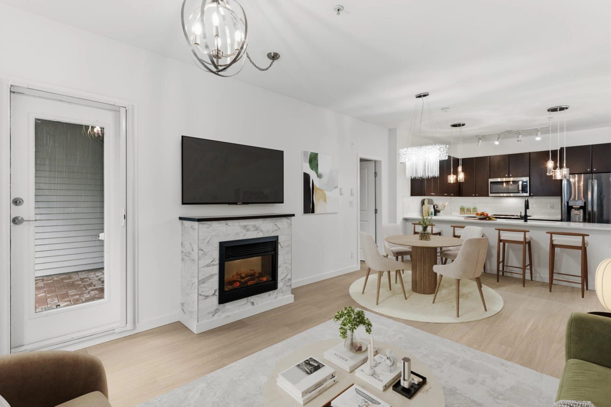 Living Room Photo of 115 225 Francis Way, New Westminster, BC