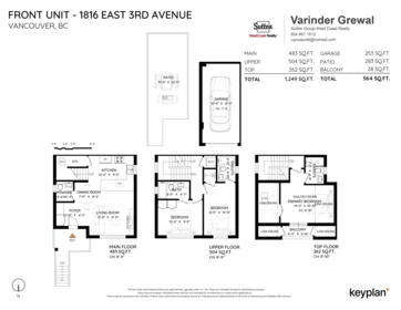 1 1816 E 3rd Avenue, Vancouver, BC, Grandview Woodland — 3 bed half duplex for sale
