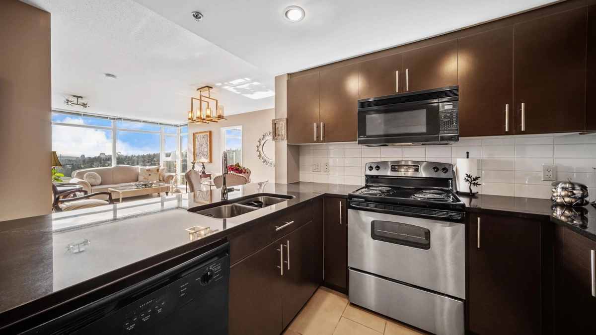 Living Room Photo of 1702 555 Delestre Avenue, Coquitlam, BC