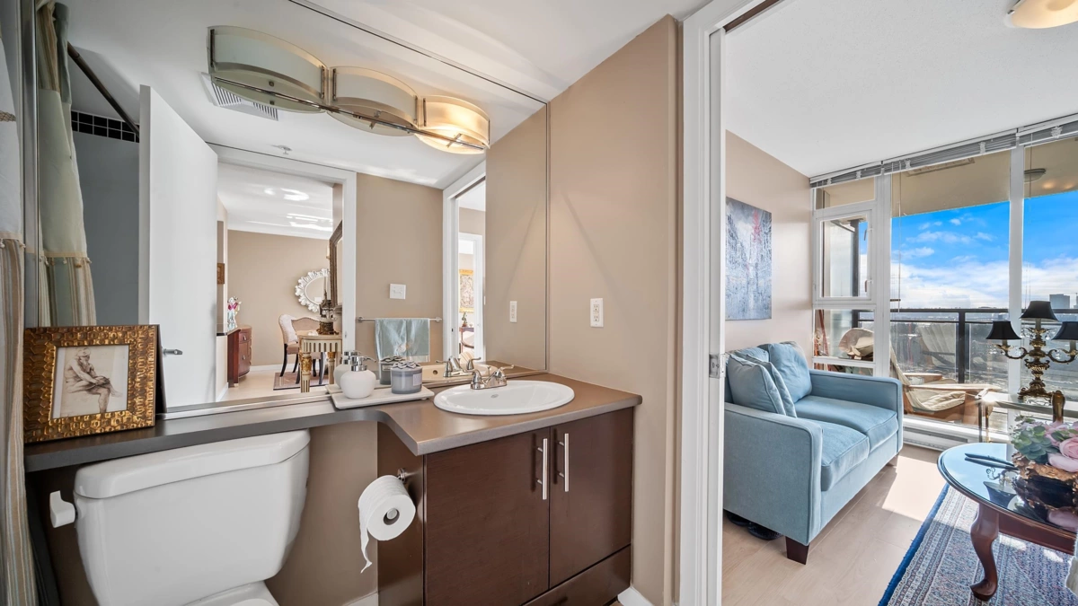 Powder Room Photo of 1702 555 Delestre Avenue, Coquitlam, BC