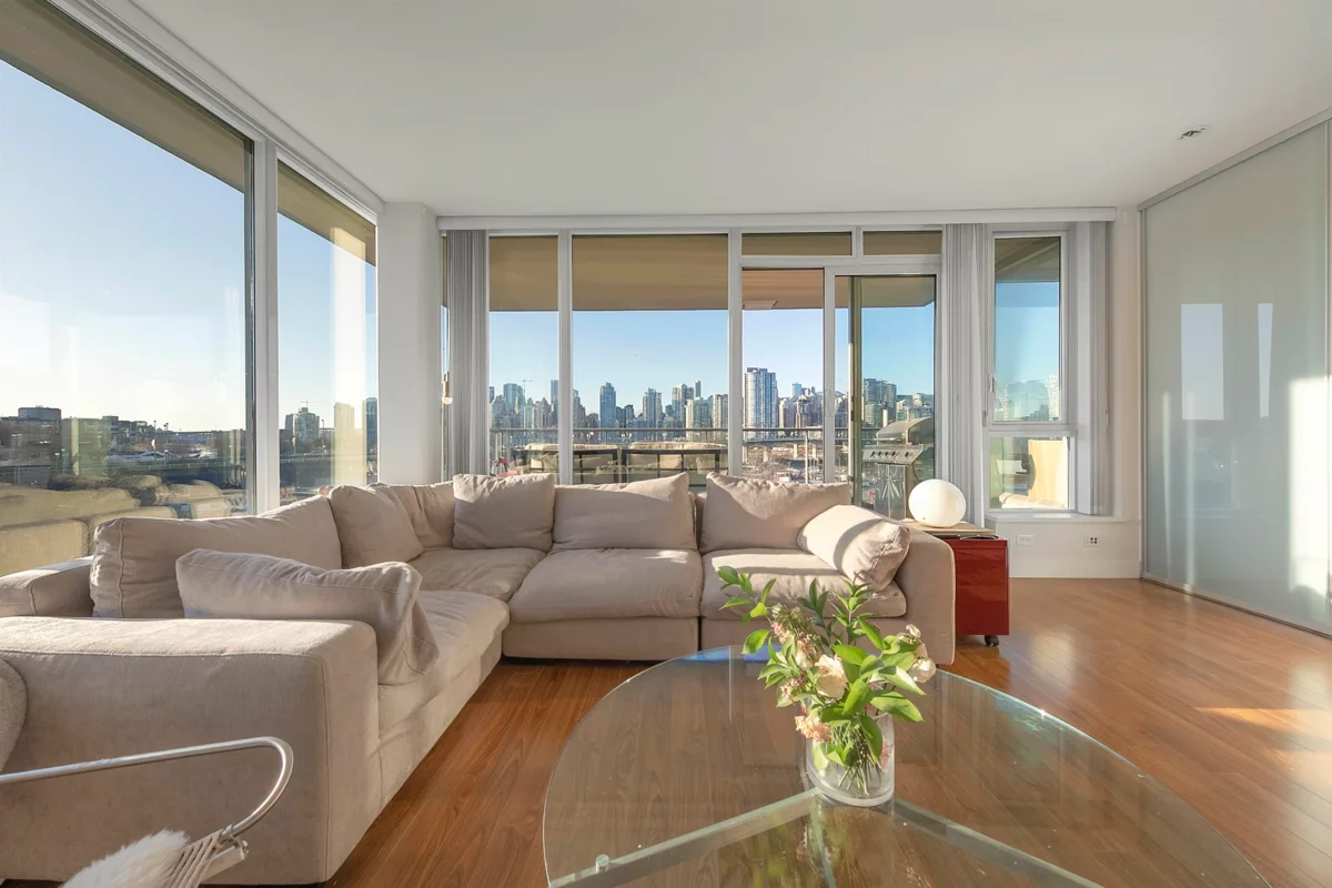 Living Room Photo of 801 1833 Crowe Street, Vancouver, BC