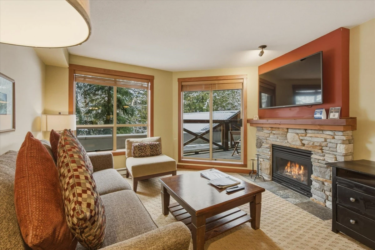 Living Room Photo of 202(G1) 4653 Blackcomb Way, Whistler, BC