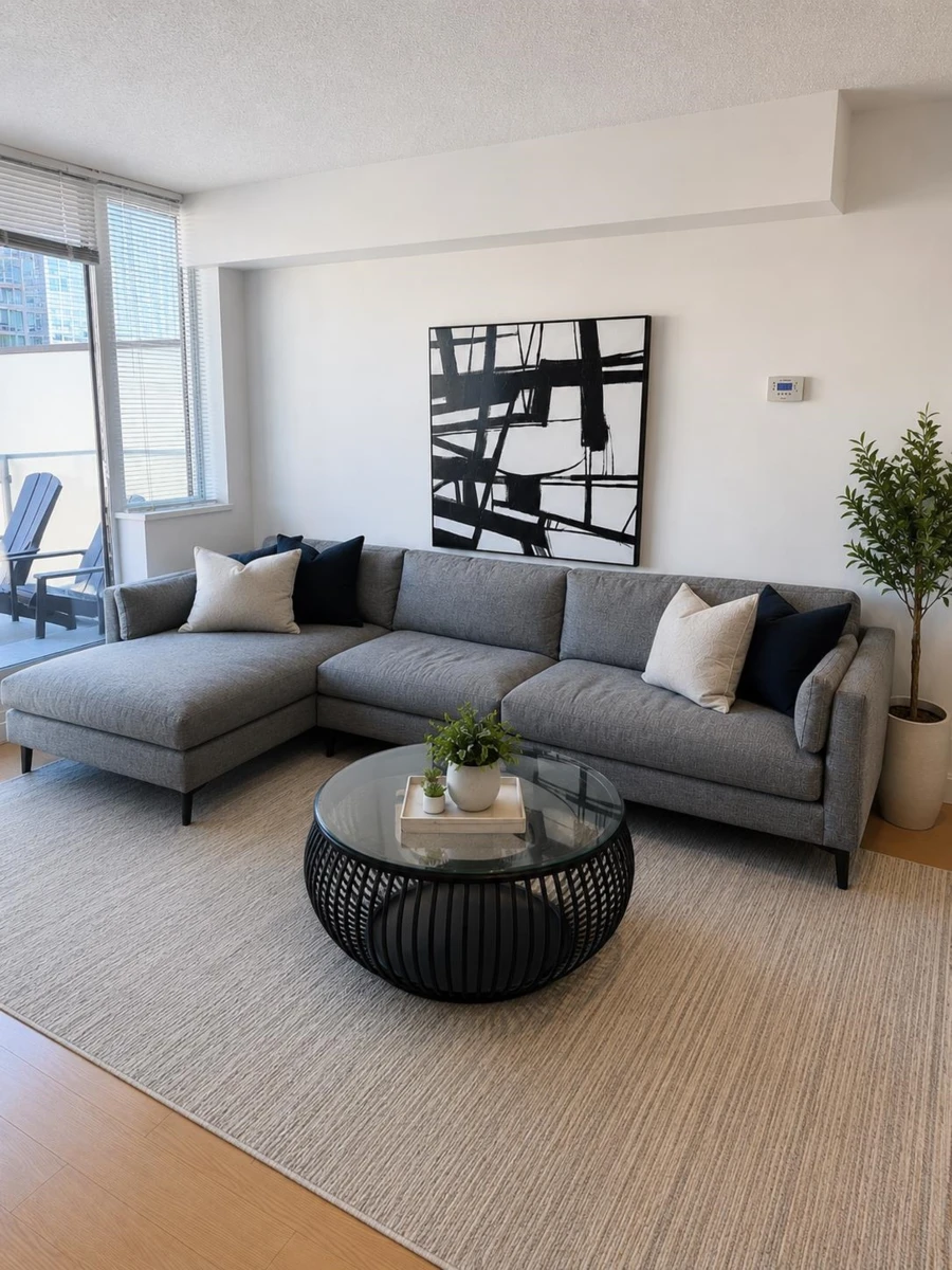 Family Room Photo of 702 1325 Rolston Street, Vancouver, BC