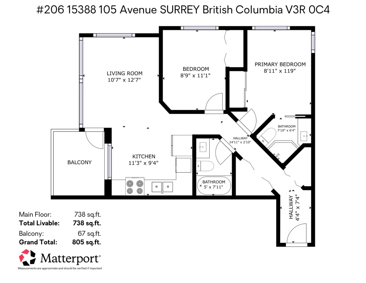 Dining Area Photo of 206 15388 105 Avenue, Surrey, BC