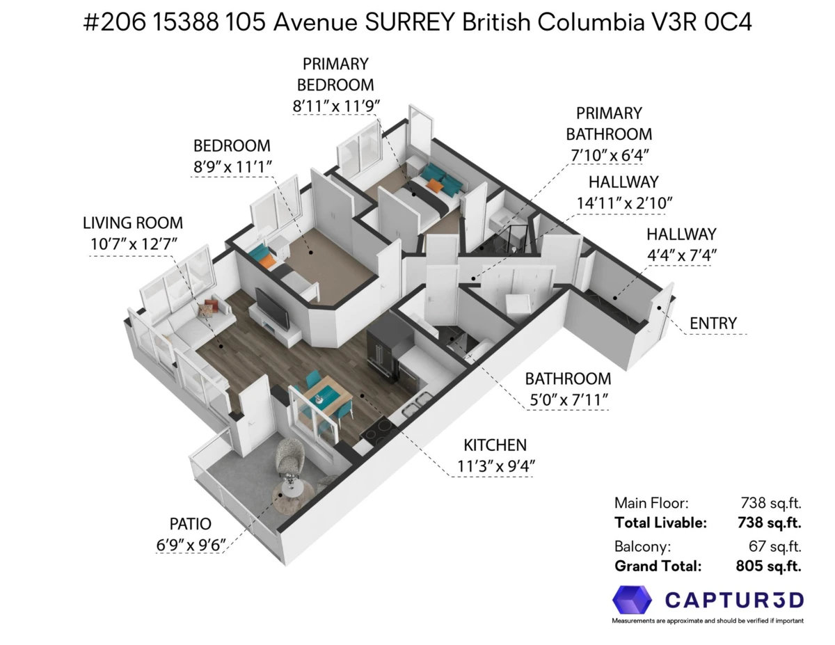 Family Room Photo of 206 15388 105 Avenue, Surrey, BC
