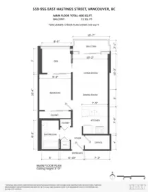Primary Bedroom Photo of 559 955 E Hastings Street, Vancouver, BC