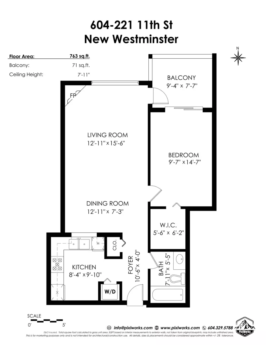Exterior Rear Photo of 604 221 Eleventh Street, New Westminster, BC