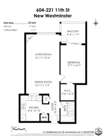 604 221 Eleventh Street, New Westminster, BC, New Westminster — Apartment/Condo for sale