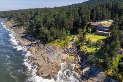 Aerial View of 474 W Sticks Allison Road, Galiano Island, BC