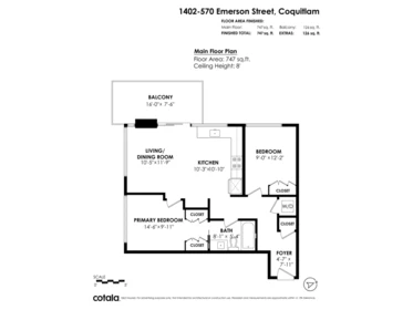 Outdoor Deck Photo of 1402 570 Emerson Street, Coquitlam, BC