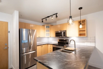 Dining Area Photo of 312 3136 St Johns Street, Port Moody, BC