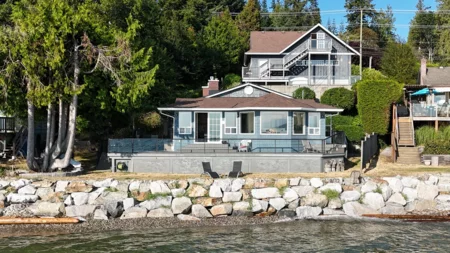 Aerial View of 4857 Sunshine Coast Highway, Sechelt, BC