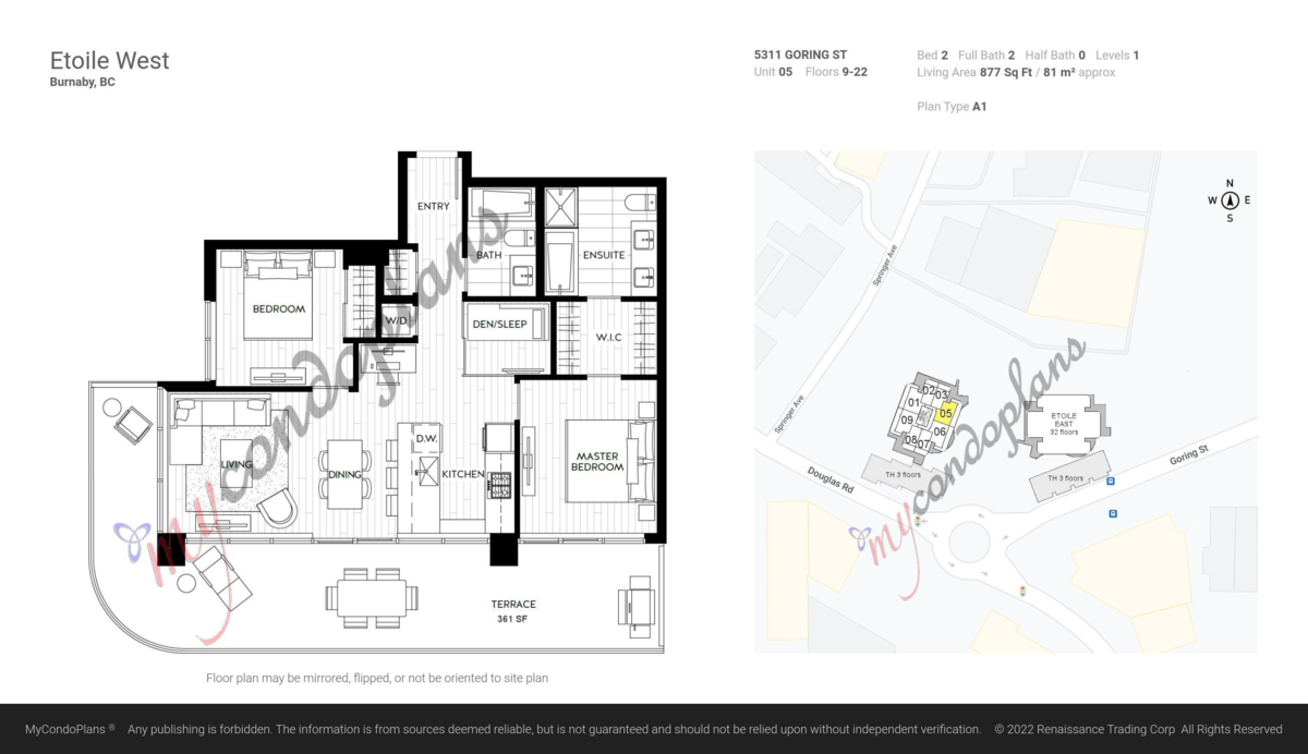 Swimming Pool Photo of 1305 5311 Goring Street, Burnaby, BC