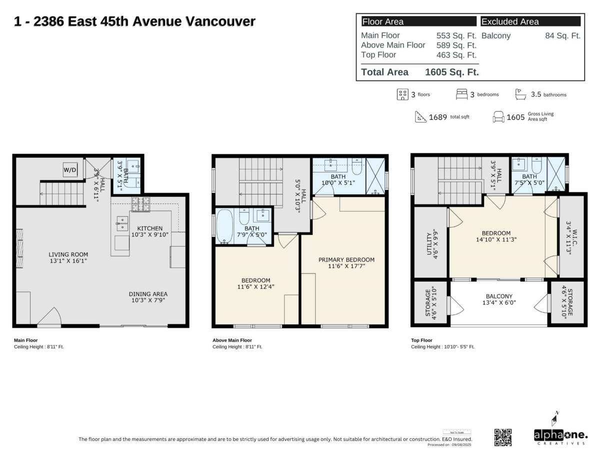 Aerial View of 1 2386 E 45th Avenue, Vancouver, BC