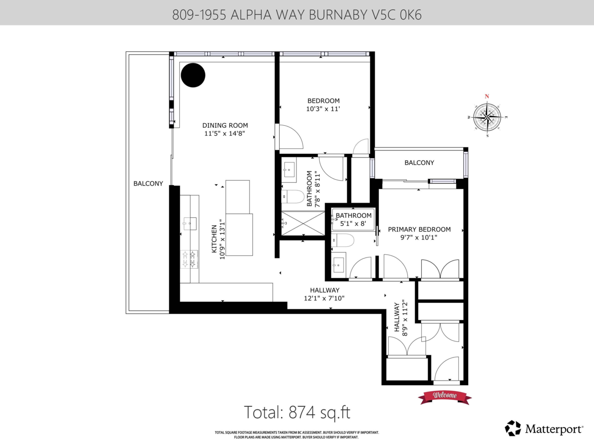 Fitness Center Photo Near 809 1955 Alpha Way, Burnaby, BC
