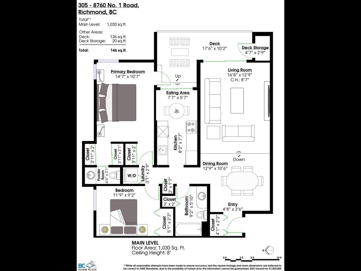 Basement Recreation Room Photo of 305 8760 No. 1 Road, Richmond, BC
