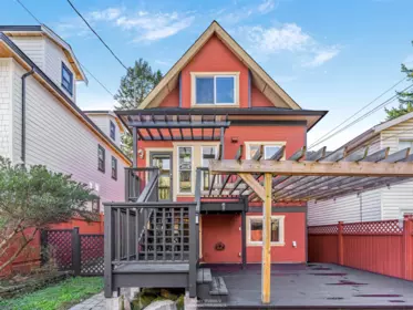 Aerial View of 4446 Quebec Street, Vancouver, BC