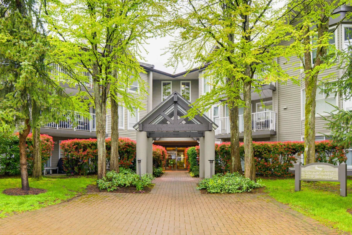Exterior Rear Photo of 206 15150 108 Avenue, Surrey, BC