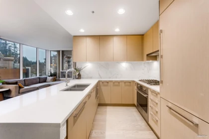 Kitchen Island Photo of 402 3533 Ross Drive, Vancouver, BC