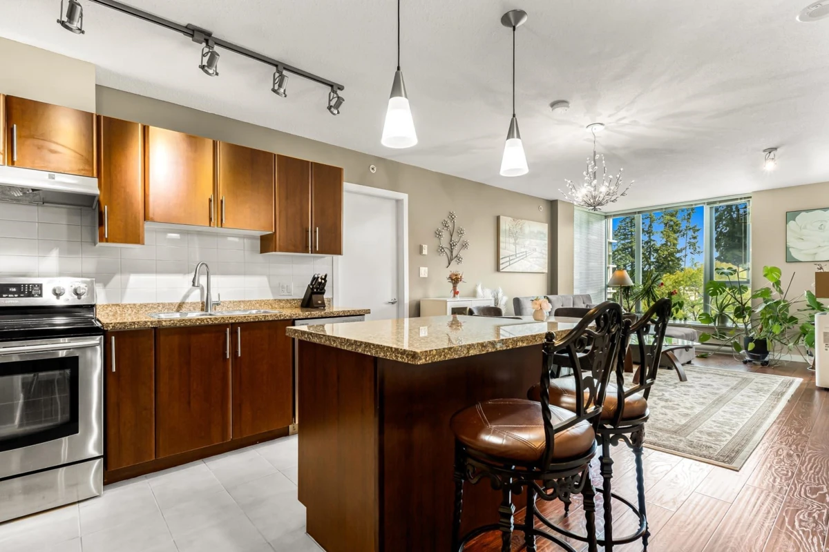 Living Room Photo of 602 1178 Heffley Crescent, Coquitlam, BC