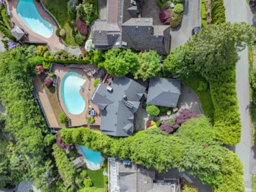 Aerial View of 880 Younette Drive, West Vancouver, BC