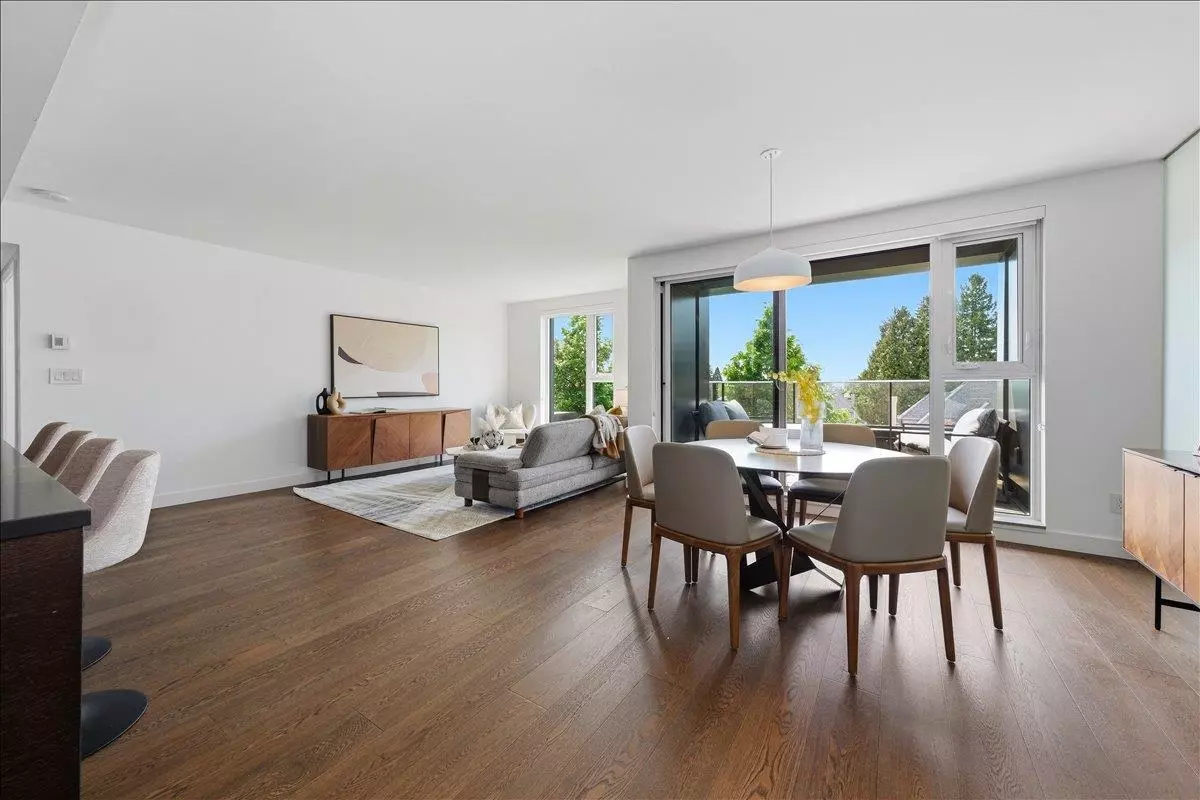 Living Room Photo of 506 7228 Adera Street, Vancouver, BC