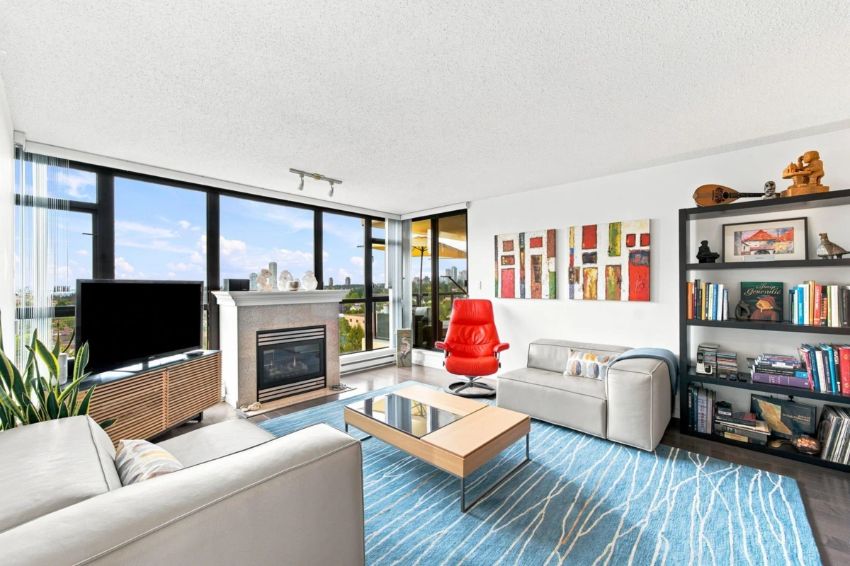 Living Room Photo of 1205 615 Hamilton Street, New Westminster, BC