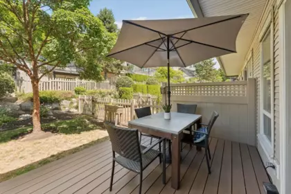 Outdoor Deck Photo of 110 9088 Halston Court, Burnaby, BC