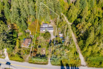 Aerial View of 9158 Sunshine Coast Highway, Halfmoon Bay, BC