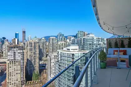 Aerial View of 2820 89 Nelson Street, Vancouver, BC