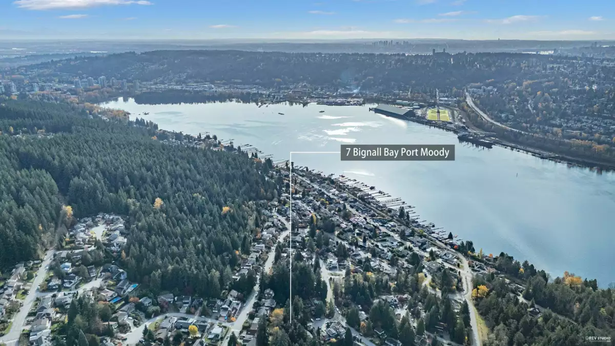 Aerial View of 7 Bignall Bay, Port Moody, BC