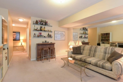 Basement Recreation Room Photo of 2 11358 Cottonwood Drive, Maple Ridge, BC