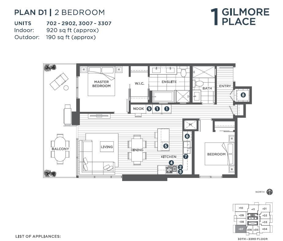 Staircase Photo of 3107 2186 Gilmore Avenue, Burnaby, BC