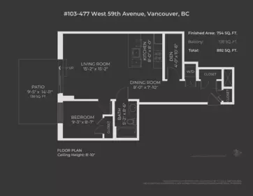 Laundry Room Photo of 103 477 W 59th Avenue, Vancouver, BC